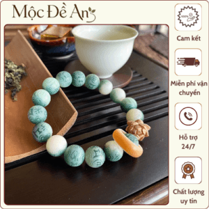Vòng tay Lục Tự Xanh – Sen Gỗ
